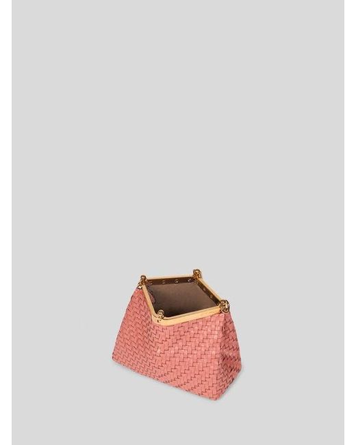 Etro Red Small Woven Vela Bag