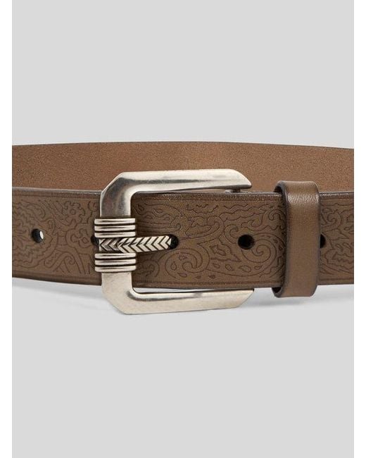 Etro White Leather Belt With Engraved Motif for men