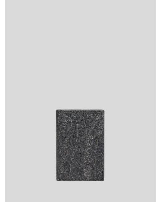 Etro Gray Arnica Passport Case for men