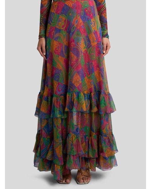 Gonna Lunga di Etro in Red