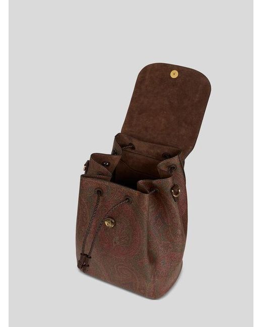 Etro Brown Essential Medium Arnica Backpack
