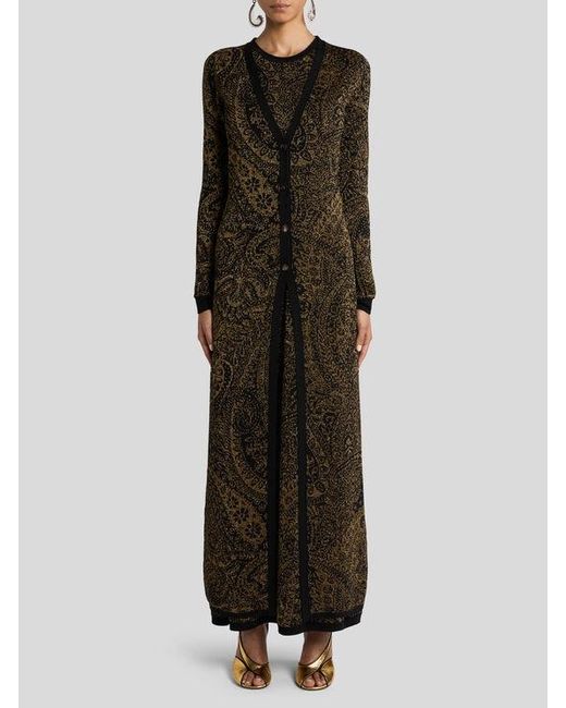 Etro Metallic Maxi Cardigan