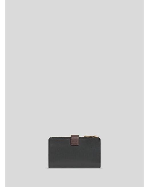 Etro White Leather Wallet With Strap