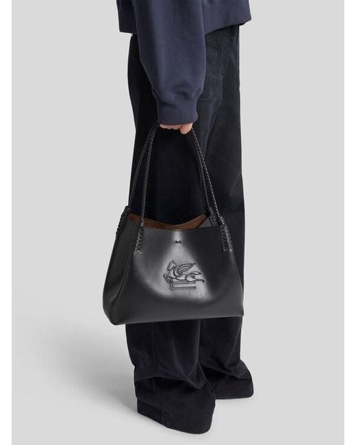 Etro Black Medium Libra Tote Bag