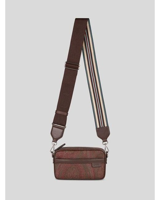 Etro Natural Mini Camera Case With Shoulder Strap And Arnica Motif for men
