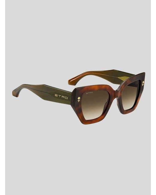 Etro Brown Colour Stripes Sunglasses