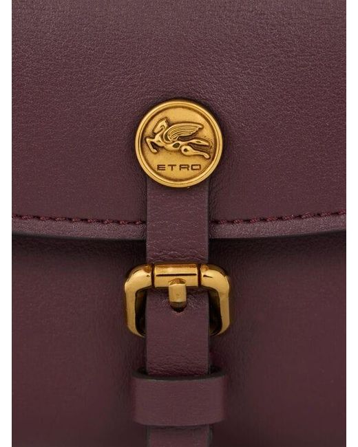 Etro Purple Small Leather Pony Wallet