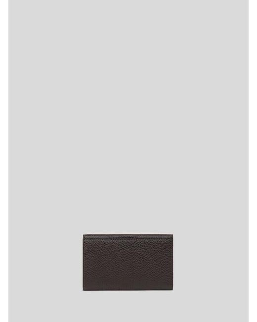Etro White Hammered Leather Pony Wallet