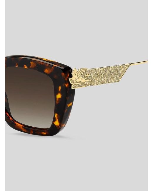 Etro Brown Bold Pegaso Sunglasses