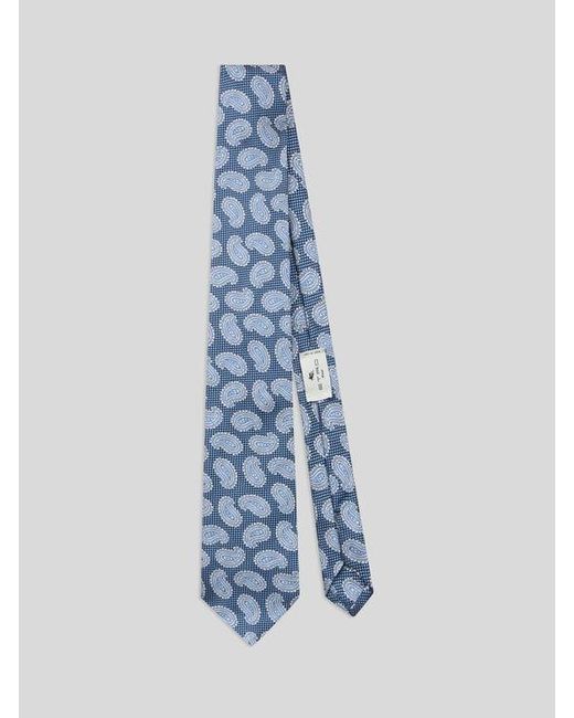 Cravatta di Etro in Blue da Uomo