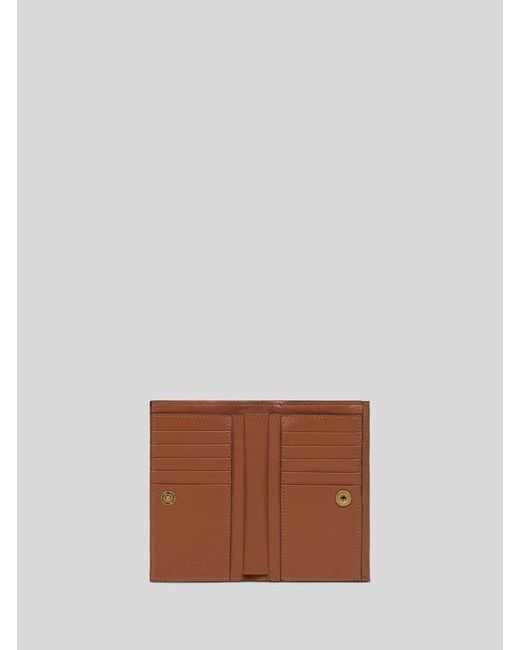 Etro Brown Hammered Leather Pony Wallet