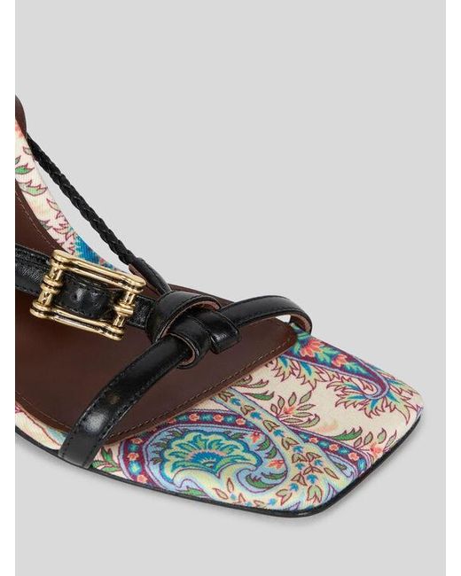 Etro Metallic High-Heeled Sandals