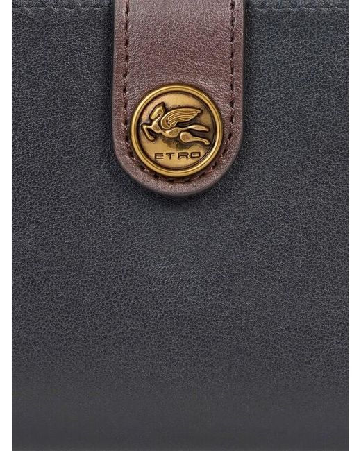 Etro White Small Leather Wallet