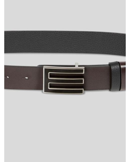 Etro Black Reversible Leather Belt for men