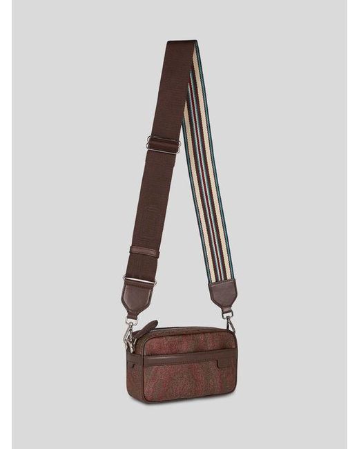 Etro Natural Mini Camera Case With Shoulder Strap And Arnica Motif for men