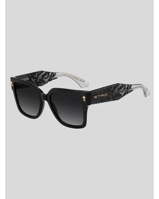Etro Black Colour Stripes Sunglasses