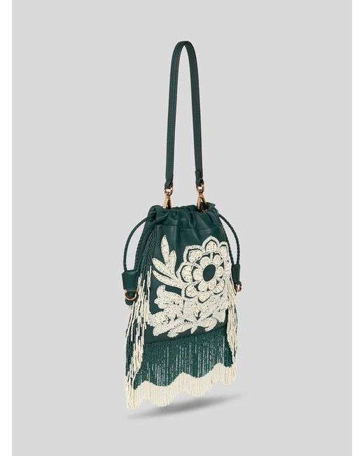 Etro Green Kleine Tasche Kalisperamit Perlen Und Fransen, Damen