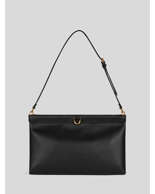 Etro Black Medium Leather Clutch Talk