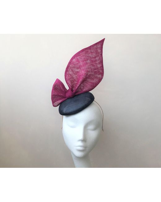 Etsy Satin Navy \u0026 Fuchsia Fascinator 