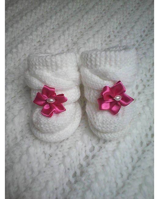 Chaussons Bebe Nouveau Ne Cadeau Naissance Tricot Laine Fait A La Main Etsy En Coloris Marron Lyst