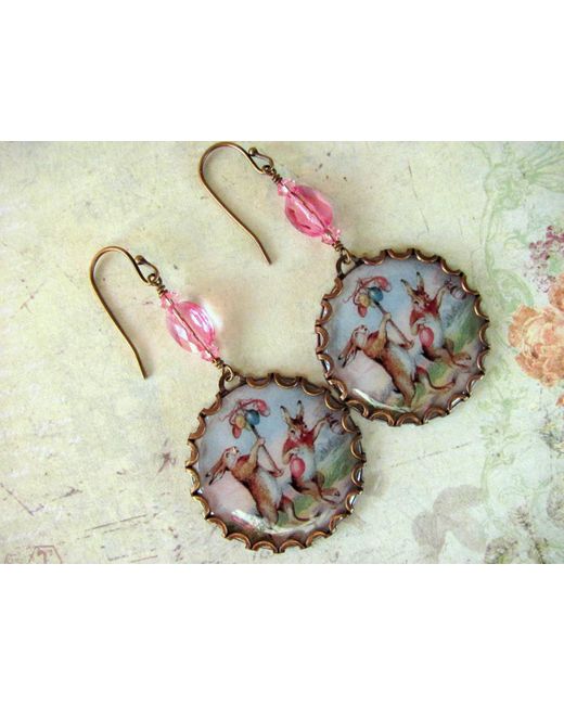 easter bunny earrings