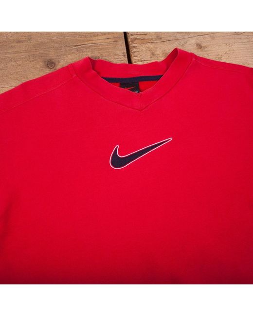 Etsy Cotton Vintage Nike Red Centre Swoosh Big Logo Sweatshirt Jumper L  R19943 | Lyst UK
