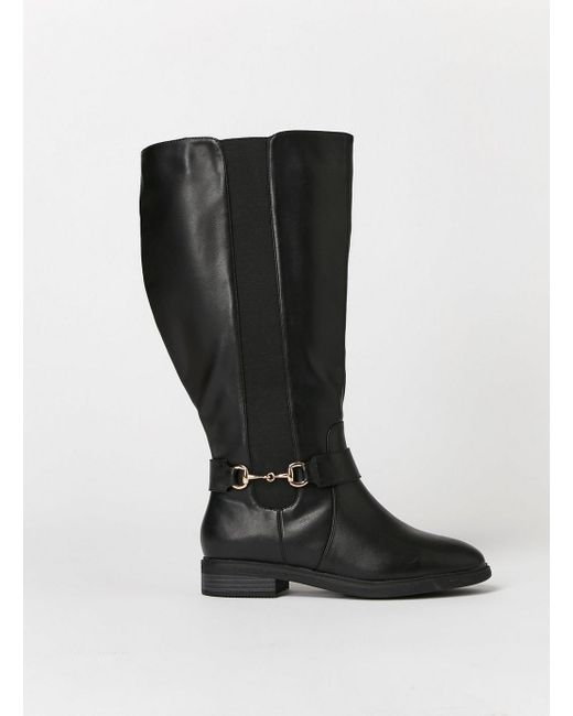 wide fit black boots