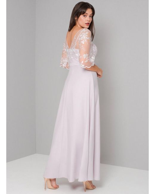 chi chi london lilac embroidered maxi dress