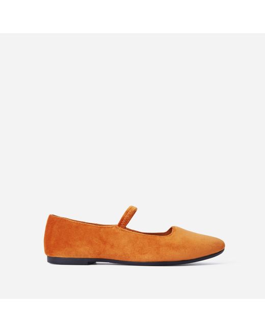 Everlane Velvet Mary Jane in Brown | Lyst