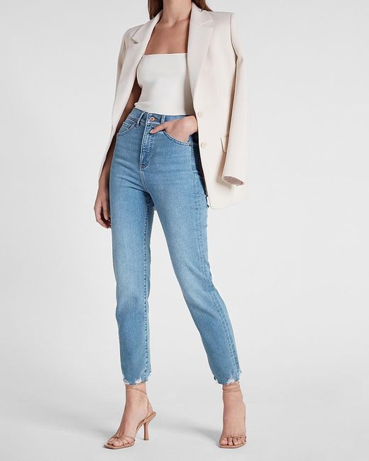 Express Denim Super High Waisted Light 