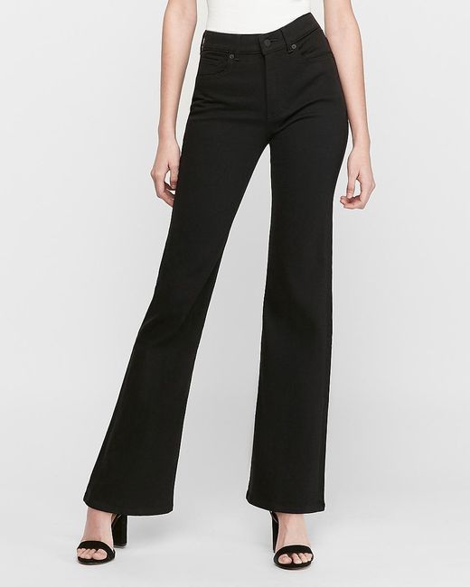 black high waisted stretch jeans