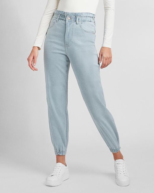Express Denim Super High Waisted Knit 