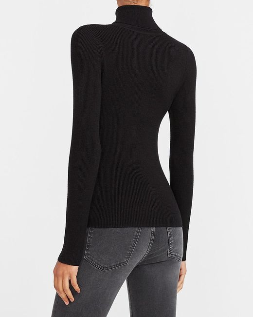 fitted ribbed turtleneck