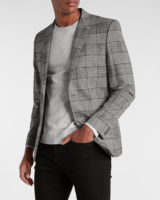 Express Extra Slim Gray Flannel Suit 