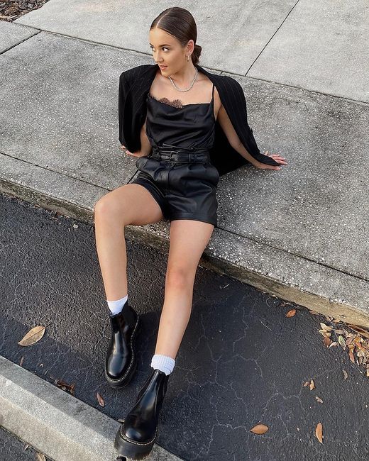 Leather shorts express clearance