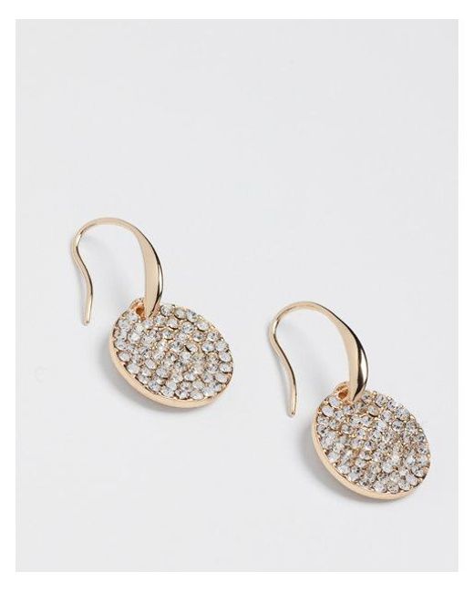 Lyst Express Pavé Disc Drop Earrings In Metallic Express Metallic Pavé Disc Drop Earrings Lyst