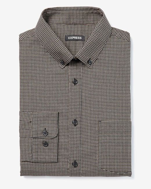 Express Denim Slim Plaid Wrinkle 