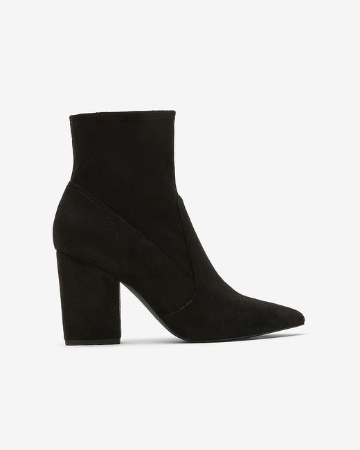 black sock boot block heel