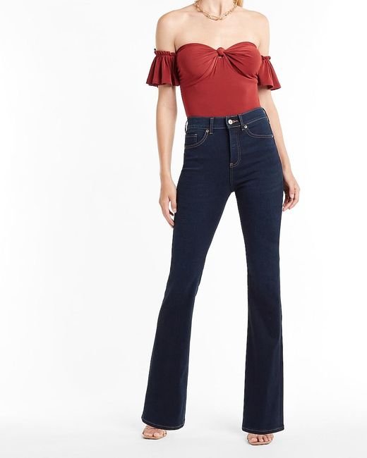 Express Denim High Waisted Dark Wash 