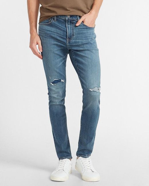 Express Denim Skinny Medium Wash Temp 