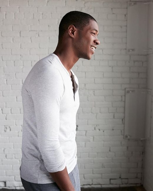 Slim supersoft long best sale sleeve henley tee
