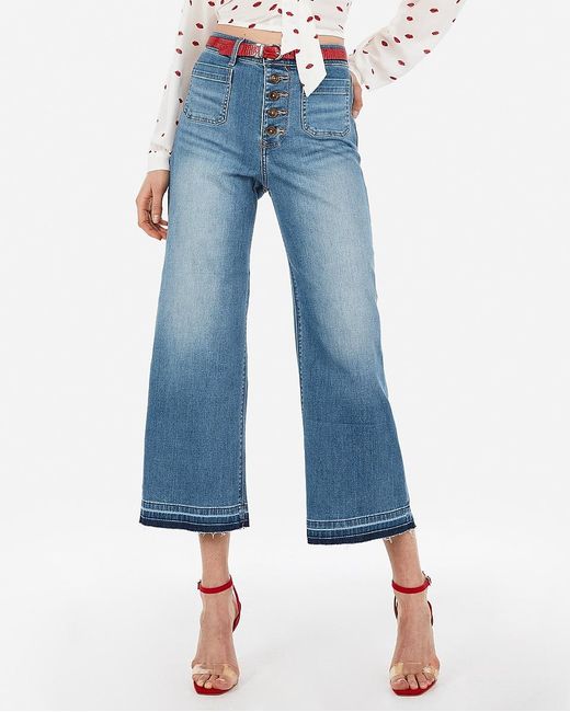 Express Denim High Waisted Button Fly 