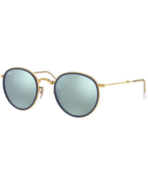 Ray-Ban Round Folding I Rb3517 001/30 Arista in Black for Men | Lyst