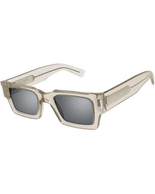 Saint Laurent Transparent Sl 572 Sunglasses In Avana