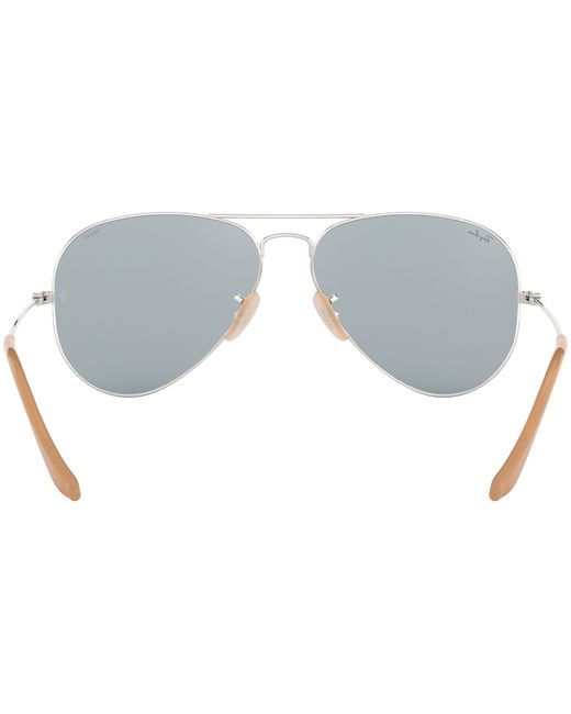 Ray-Ban Aviator Washed Evolve Rb3025 Silver And Blue | Lyst