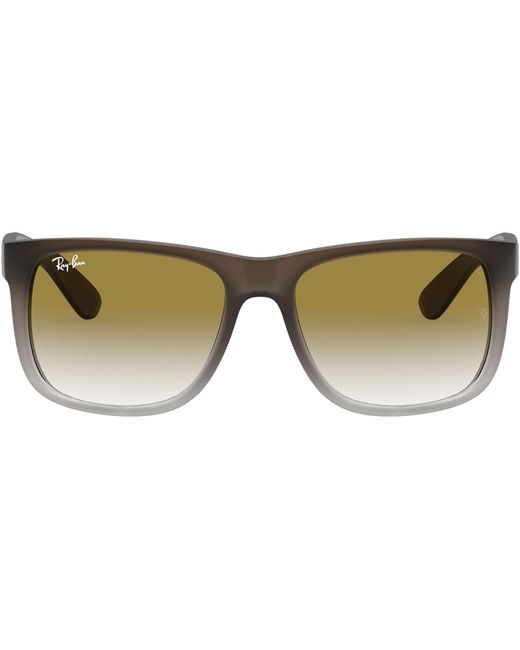 Ray-Ban Justin Rb4165 854/7z Rubber Brown On Grey in Green for Men | Lyst