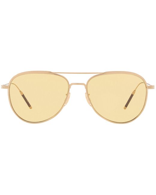 Oliver Peoples Tk 3 Ov1276st Brushed Gold Yellow In Black Lyst