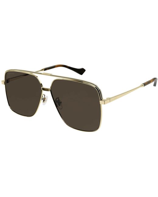 Gucci GG1099SA 003 Shiny Gold in Black for Men | Lyst UK