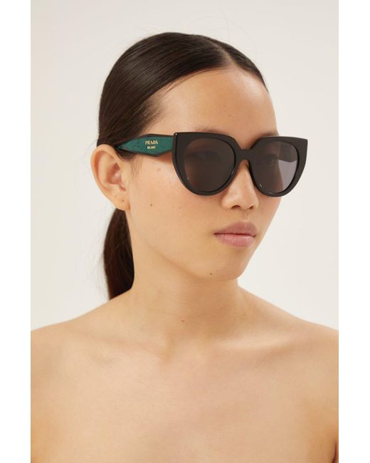 Prada Cateye Black Sunglasses Heritage Lyst