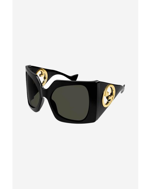 Gucci Oversized Black Butterfly Sunglasses | Lyst
